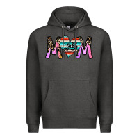 Charcoal Heather girl mom Premium Hoodie - CowhideDigitalArt