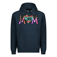 Navy girl mom Premium Hoodie - CowhideDigitalArt
