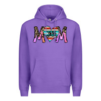 Purple girl mom Premium Hoodie - CowhideDigitalArt