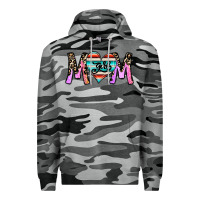 Slate Camo girl mom Premium Hoodie - CowhideDigitalArt