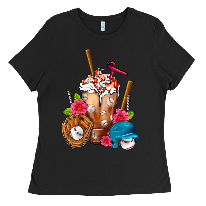Baseball Frappe Ladies Tee by FaDigitalArtStudio | Teevron