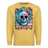 Antique Gold made in america skull Premium Sweatshirt - JahusDesignShop
