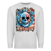 Dove Grey made in america skull Premium Sweatshirt - JahusDesignShop