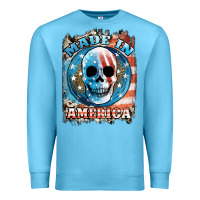 Ocean Blue made in america skull Premium Sweatshirt - JahusDesignShop