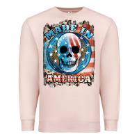 Pale Pink made in america skull Premium Sweatshirt - JahusDesignShop