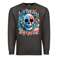 Smoke made in america skull Premium Sweatshirt - JahusDesignShop