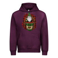 Mauve Wine Gnomes With Coffee Christmas Urban Hoodie - RanaPortraitStore
