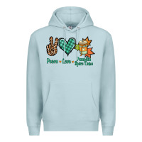 Blue Mist peace love pumpkin spice latte Premium Hoodie - Jasminsmagicworld