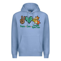 Colony Blue peace love pumpkin spice latte Premium Hoodie - Jasminsmagicworld