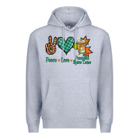 Heather Grey peace love pumpkin spice latte Premium Hoodie - Jasminsmagicworld