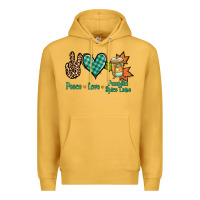 Mustard peace love pumpkin spice latte Premium Hoodie - Jasminsmagicworld