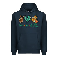Navy peace love pumpkin spice latte Premium Hoodie - Jasminsmagicworld