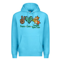 Ocean Blue peace love pumpkin spice latte Premium Hoodie - Jasminsmagicworld