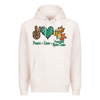 Pale Pink peace love pumpkin spice latte Premium Hoodie - Jasminsmagicworld