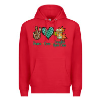 Red peace love pumpkin spice latte Premium Hoodie - Jasminsmagicworld