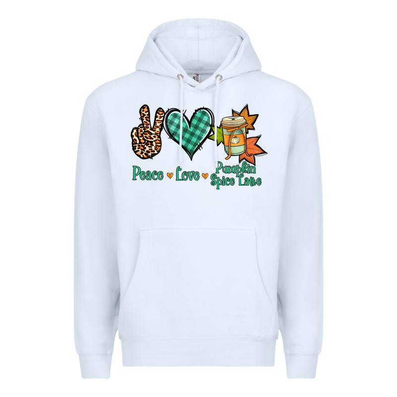 Peace Love Pumpkin Spice Latte Premium Hoodie by Jasminsmagicworld | Teevron