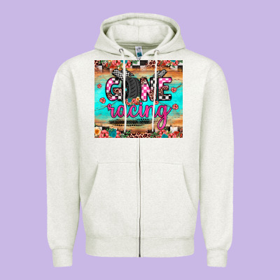 Gone Racing Zipper Hoodie Designed By Jahusdesignshop
