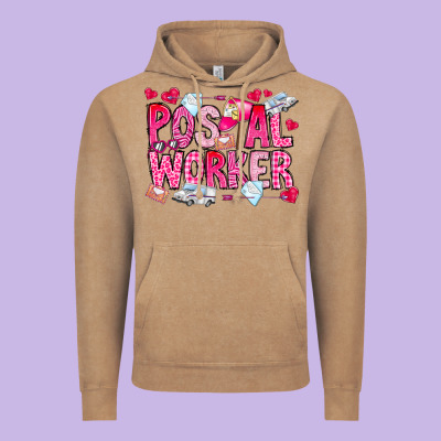 Postal Worker Vintage Hoodie Designed By Cowhidedigitalart