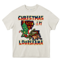 Cream christmas in louisiana Heavy Core Tee - CowGirlArtShop