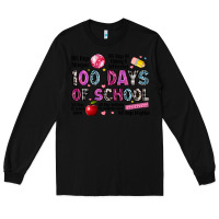Black 100 days of school Long Sleeve Tee - LillyAllenDesigns