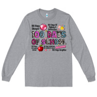 Heather Grey 100 days of school Long Sleeve Tee - LillyAllenDesigns