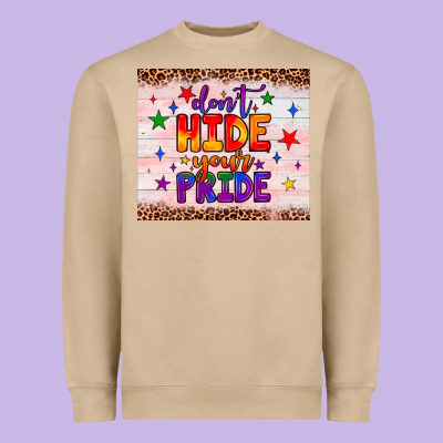 Don't Hide Your Pride Tumbler Heavyweight Sweatshirt Designed By Jahusdesignshop