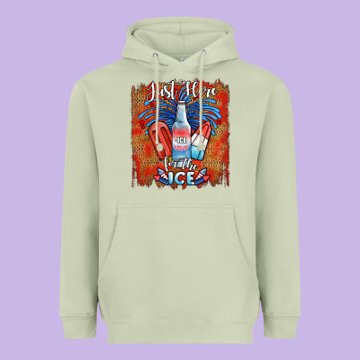 Just Here For The Ice Heavyweight Hoodie Designed By Jahusdesignshop
