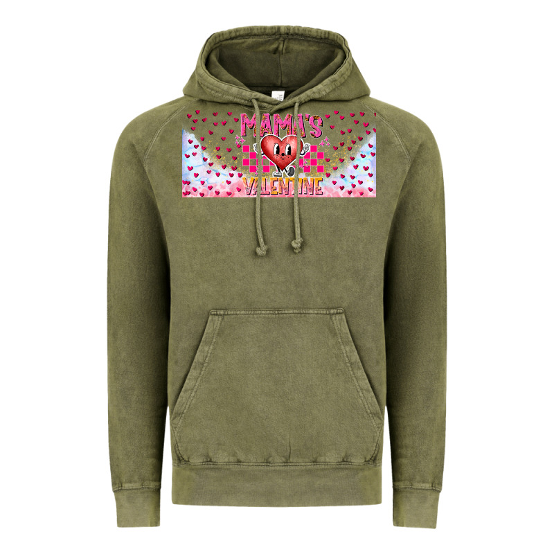 Mama Is Valentine 16oz Vintage Hoodie by CowhideDigitalArt | Teevron