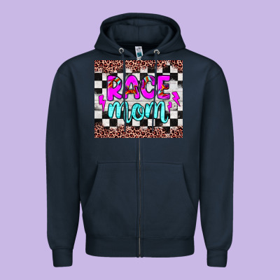Race Mom Zipper Hoodie Designed By Jahusdesignshop