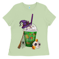 Matcha Halloween Spooky Pumpkins Frappe Ladies Tee - FaDigitalArtStudio