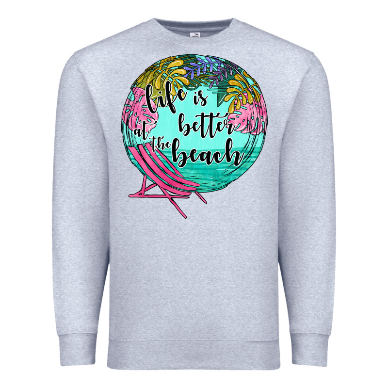 Life Is Better At The Beach Premium Sweatshirt by JahusDesignShop | Teevron