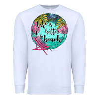 White life is better at the beach Premium Sweatshirt - JahusDesignShop