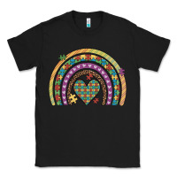 Black autism awareness heart leopard rainbow Classic Tee - Artiststas