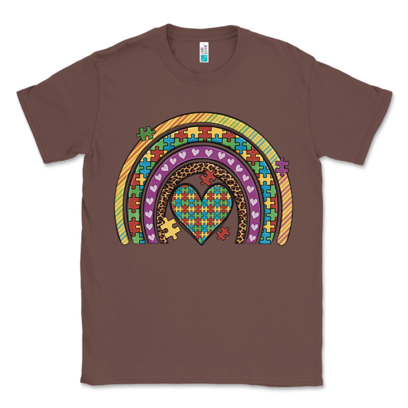Autism Awareness Heart Leopard Rainbow Classic Tee by Artiststas | Teevron