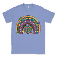 Colony Blue autism awareness heart leopard rainbow Classic Tee - Artiststas