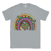 Heather Grey autism awareness heart leopard rainbow Classic Tee - Artiststas
