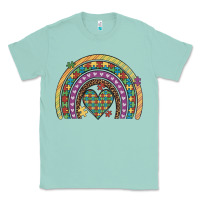 Seafoam autism awareness heart leopard rainbow Classic Tee - Artiststas