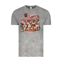 Cloud Rock my heart is on that field Vintage Tee - FaDigitalArtStudio