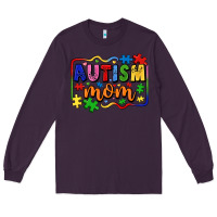 Plum autism mom Long Sleeve Tee - LillyAllenDesigns