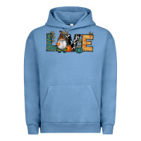 Pigment Pebble Blue Fall Love Gnome Urban Hoodie - RanaPortraitStore