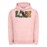 Pigment Salmon Fall Love Gnome Urban Hoodie - RanaPortraitStore