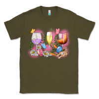 Army Green Easter wine glasses  Easter Day Classic Tee - CowGirlArtShop