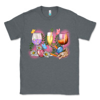 Charcoal Heather Easter wine glasses  Easter Day Classic Tee - CowGirlArtShop