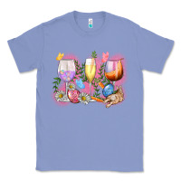 Colony Blue Easter wine glasses  Easter Day Classic Tee - CowGirlArtShop