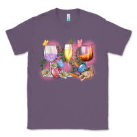 Lavender Easter wine glasses  Easter Day Classic Tee - CowGirlArtShop