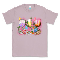 Lilac Easter wine glasses  Easter Day Classic Tee - CowGirlArtShop