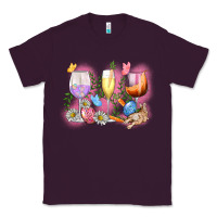 Plum Easter wine glasses  Easter Day Classic Tee - CowGirlArtShop