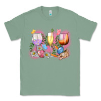 Sage Easter wine glasses  Easter Day Classic Tee - CowGirlArtShop