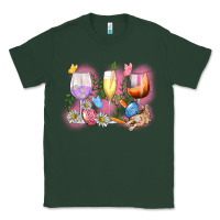 Sports Green Easter wine glasses  Easter Day Classic Tee - CowGirlArtShop