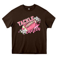 Chocolate Brown tackle cancer Heavy Core Tee - CowGirlArtShop
